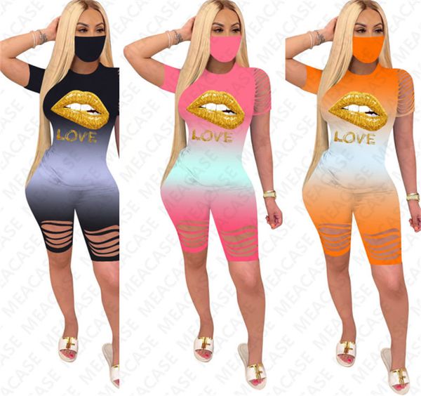 women brand lips print tracksuit letters color gradient t-shirt shorts sets fashion ripple hole outfit summer two piece sport suit d7609, White
women brand lips print tracksuit letters color gradient t-shirt shorts sets fashion ripple hole outfit summer two piece sport suit d7609, White
