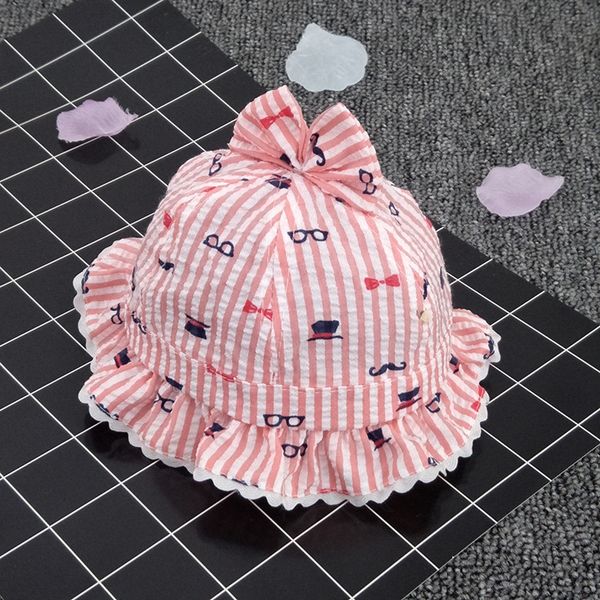 season new baby fisherman sun sun cotton children striped princess basin hat baby sunshade fisherman hat, Blue;gray
season new baby fisherman sun sun cotton children striped princess basin hat baby sunshade fisherman hat, Blue;gray