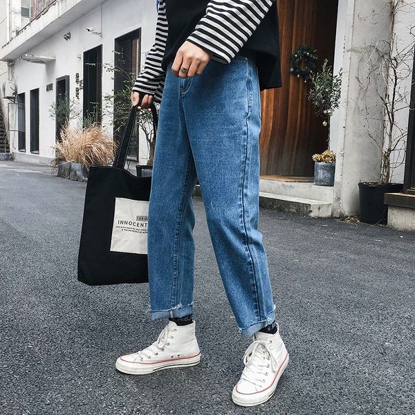 hmm2a new trendy ankle-length jeansjeans and jeansmen's dad pants student teenager loose men's cropped pants solid color simple al, Blue
hmm2a new trendy ankle-length jeansjeans and jeansmen's dad pants student teenager loose men's cropped pants solid color simple al, Blue