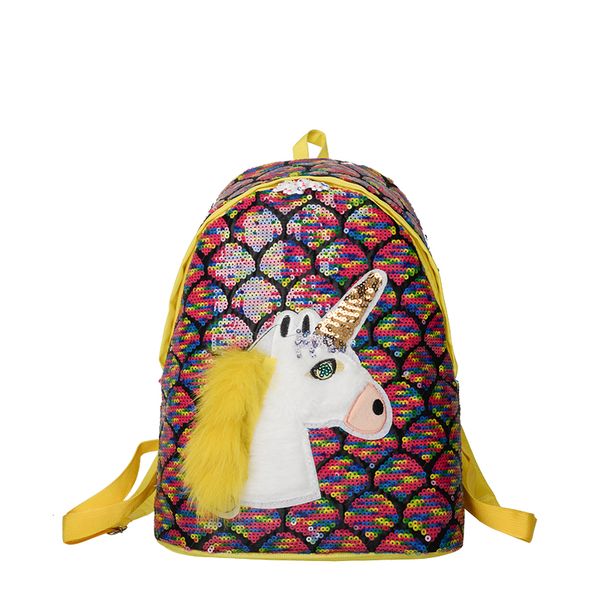 the latest embroidered sequined unicorn horsehair series backpack
the latest embroidered sequined unicorn horsehair series backpack