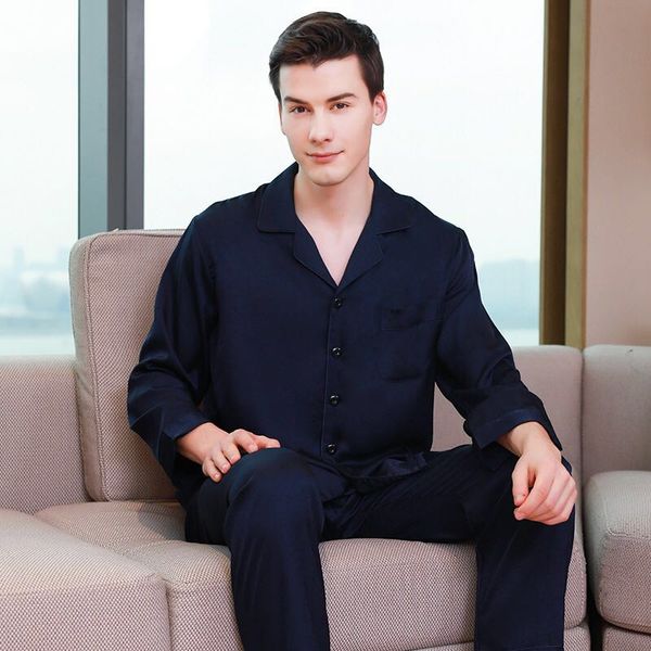 men's sleepwear luxury silk satin men pajamas sets soft solid long sleeve pants homewear comfortable nightgown pyjamas 2 pieces, Black;brown
men's sleepwear luxury silk satin men pajamas sets soft solid long sleeve pants homewear comfortable nightgown pyjamas 2 pieces, Black;brown