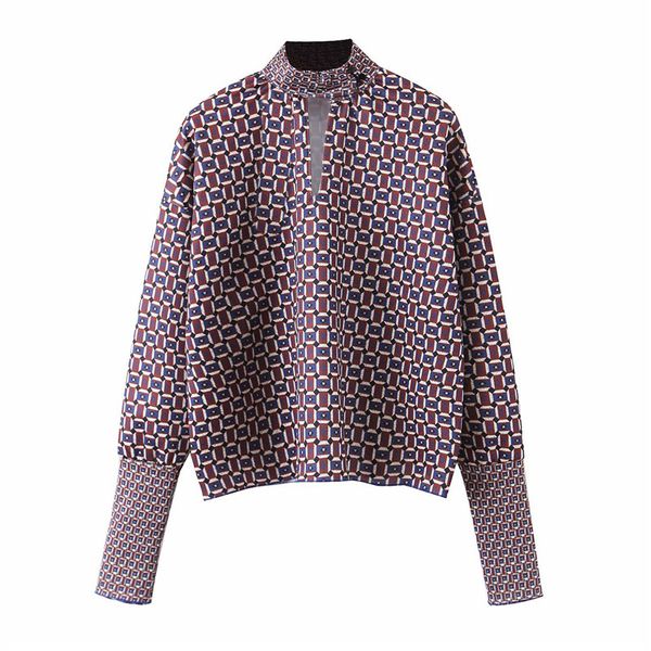 women's blouses & shirts 2021 women vintage geometric pattern print blouse lantern sleeve shirt female stylish office wear chic blusas, White
women's blouses & shirts 2021 women vintage geometric pattern print blouse lantern sleeve shirt female stylish office wear chic blusas, White