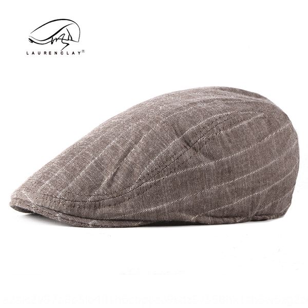 thin beret breathable beret hat men's british casual cap sun hat women's front cap, Blue;gray