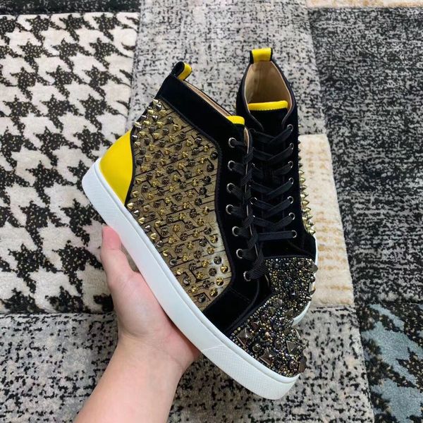 fashion designer 2020 strass & spikes outdoor trainers men,women high red bottom sneakers,casual party wedding gift, Black
fashion designer 2020 strass & spikes outdoor trainers men,women high red bottom sneakers,casual party wedding gift, Black