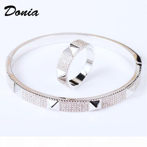 donia jewelry european and american fashion exaggeration classic geometry micro inlaid zirconia bracelet ring set women's bracelet ring, Black
donia jewelry european and american fashion exaggeration classic geometry micro inlaid zirconia bracelet ring set women's bracelet ring, Black