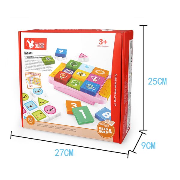 51pcs early children intelligence building blocks toys logical thinking training board 3*3 puzzle 3series of children education reasoning
51pcs early children intelligence building blocks toys logical thinking training board 3*3 puzzle 3series of children education reasoning