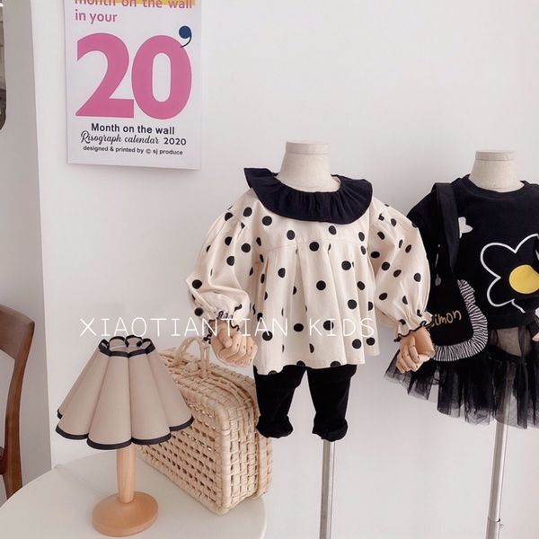 2020 girl's doll shirt autumn baby's shirt autumn children's polka dot doll collar princess foreign style long sleeve female, White;black
2020 girl's doll shirt autumn baby's shirt autumn children's polka dot doll collar princess foreign style long sleeve female, White;black