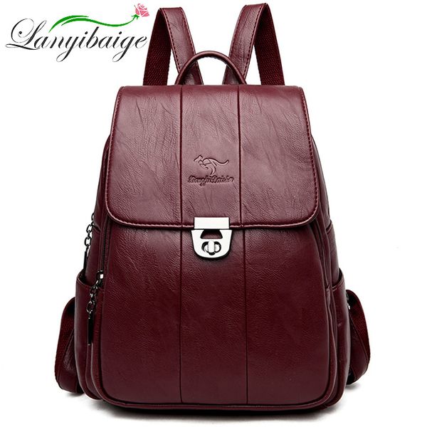 women leather backpacks 2020 female vintage backpack travel shoulder bag school bags for girls mochilas feminina
women leather backpacks 2020 female vintage backpack travel shoulder bag school bags for girls mochilas feminina
