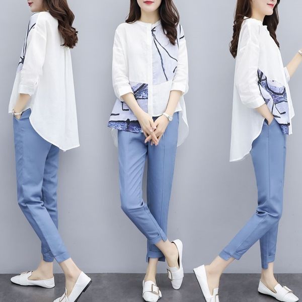 cod4p 2020 new women's clothing season large trouserstrousers and trousers size two-piece pants shirt ankle-length pants casual fash, Gray
cod4p 2020 new women's clothing season large trouserstrousers and trousers size two-piece pants shirt ankle-length pants casual fash, Gray