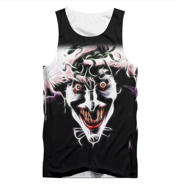 black tank men fashion funny print halloween jokers 3d vest homme hip hop streetwear sleeveless tshirt jersey casual, White;black
black tank men fashion funny print halloween jokers 3d vest homme hip hop streetwear sleeveless tshirt jersey casual, White;black