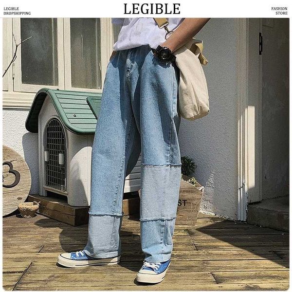 legible men light blue casual straight jeans pants 2020 mens patchwork streetwear wide leg denim pants male fashion jeans
legible men light blue casual straight jeans pants 2020 mens patchwork streetwear wide leg denim pants male fashion jeans