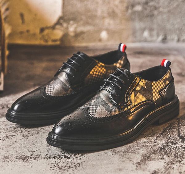 2020 spring autumn new designer fashion men shoes british style brogue leather business casual shoes trend loafers, Black
2020 spring autumn new designer fashion men shoes british style brogue leather business casual shoes trend loafers, Black