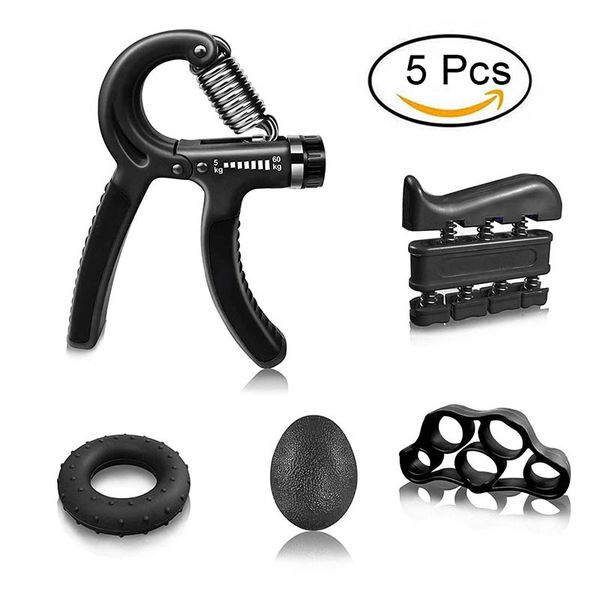 5 pcs hand grips strengthener trainer set adjustable gripper fingers exerciser ball stretch and exercise ring finger resistance
5 pcs hand grips strengthener trainer set adjustable gripper fingers exerciser ball stretch and exercise ring finger resistance