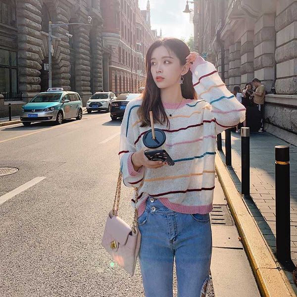 mishow women sweater autumn causal stripe thorough knit pullover 2020 fashion loose oneck long sleeves pink sweaters mx19c5437, White;black
mishow women sweater autumn causal stripe thorough knit pullover 2020 fashion loose oneck long sleeves pink sweaters mx19c5437, White;black