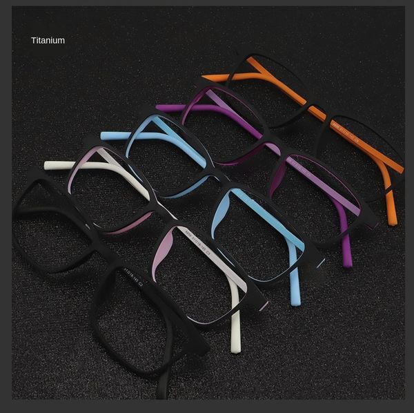 at4t6 2020 new fashion small square pure titanium korean simple elastic 2020 elastic 7g new stretch 7g double color frame double color frame, Silver 
at4t6 2020 new fashion small square pure titanium korean simple elastic 2020 elastic 7g new stretch 7g double color frame double color frame, Silver