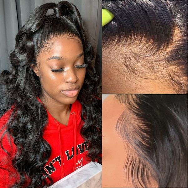 modern show brazilian body wave 13*6 13*4 lace front human hair wigs for women 30inch 4*4 lace closure wigs pre plucked 150%, Black
modern show brazilian body wave 13*6 13*4 lace front human hair wigs for women 30inch 4*4 lace closure wigs pre plucked 150%, Black