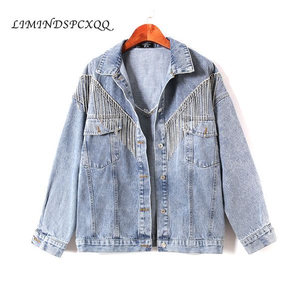 2020 new spring bf fashion short denim jacket heavy industry rhinestone fringe denim coat female jeans jacket students, Black;brown
2020 new spring bf fashion short denim jacket heavy industry rhinestone fringe denim coat female jeans jacket students, Black;brown