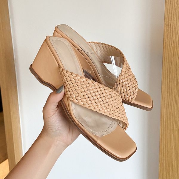 kmeioo fashion 2020 wedges slides women open toe high heels basic beach shoes woman woven slippers summer sandals clear slides, Black
kmeioo fashion 2020 wedges slides women open toe high heels basic beach shoes woman woven slippers summer sandals clear slides, Black