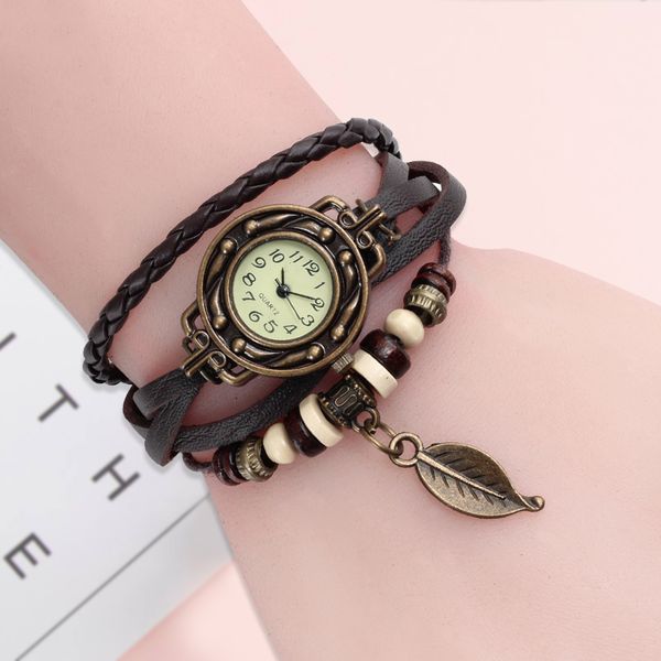 multicolor women genuine leather vintage quartz dress watch bracelet wristwatches leaf gift christmas ing, Slivery;brown
multicolor women genuine leather vintage quartz dress watch bracelet wristwatches leaf gift christmas ing, Slivery;brown
