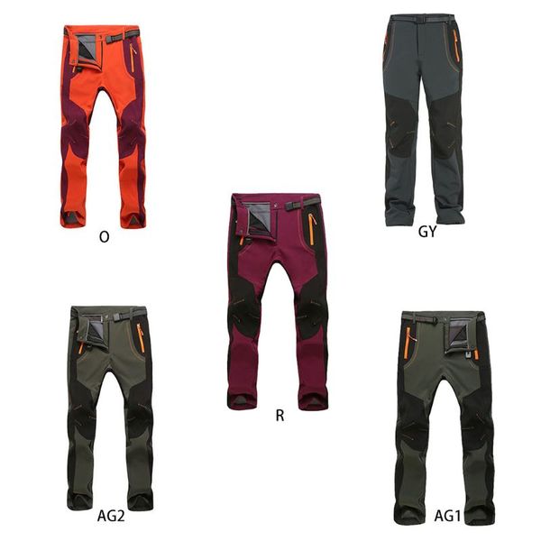 men women outdoor softshell waterproof hiking pants winter windproof thicken thermal snow ski trousers with belt zipper pockets, Black;green
men women outdoor softshell waterproof hiking pants winter windproof thicken thermal snow ski trousers with belt zipper pockets, Black;green