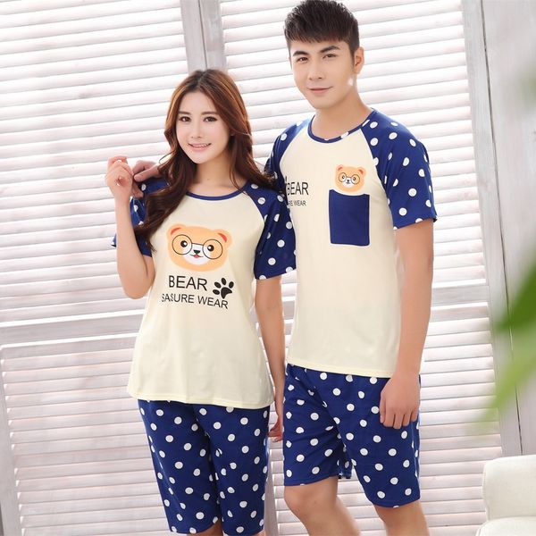 summer new milk silk couple women's milk silk home clothes pajamas suit short sleeve men's pajamas home suit, Blue;red
summer new milk silk couple women's milk silk home clothes pajamas suit short sleeve men's pajamas home suit, Blue;red