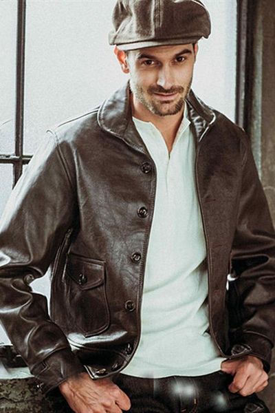 brand new genuine leather jacket.mens indigo vintage style cossack jacket,classic 1920 batik cowhide coat,sales, Black
brand new genuine leather jacket.mens indigo vintage style cossack jacket,classic 1920 batik cowhide coat,sales, Black