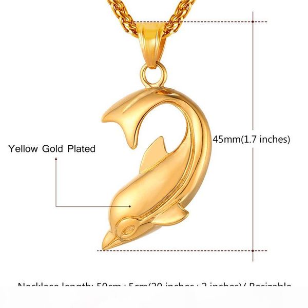 cute dolphin necklaces pendant for women men black gun 18k gold plated stainless steel fashion jewelry, Silver
cute dolphin necklaces pendant for women men black gun 18k gold plated stainless steel fashion jewelry, Silver