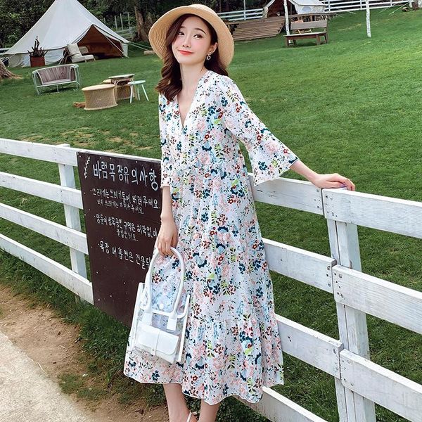 9912# maternity dress nursing summer floral chiffon short sleeve loose stylish postpartum dress for pregnant women mom, White
9912# maternity dress nursing summer floral chiffon short sleeve loose stylish postpartum dress for pregnant women mom, White