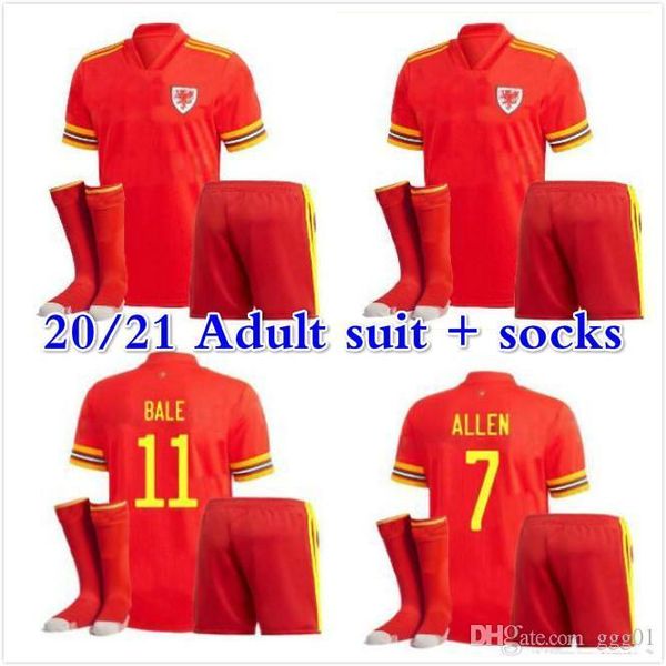 20/21 wales soccer jersey 2020 home red #7 allen #11 bale suit + socks shirt national team short sleeve football uniform, Black;yellow
20/21 wales soccer jersey 2020 home red #7 allen #11 bale suit + socks shirt national team short sleeve football uniform, Black;yellow