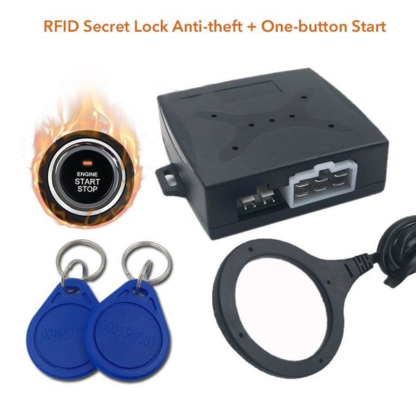 new tospra 12v car start sbutton engine push start button alarm rfid lock keyless system door push tactile buttons