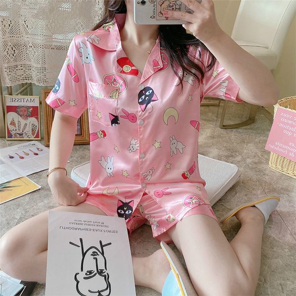 шелковых излишки sexy silk satin пижама cute sailor moon версия для печати пижама наборы для женщин с коротким рукавом розового pijama женск, White
шелковых излишки sexy silk satin пижама cute sailor moon версия для печати пижама наборы для женщин с коротким рукавом розового pijama женск, White