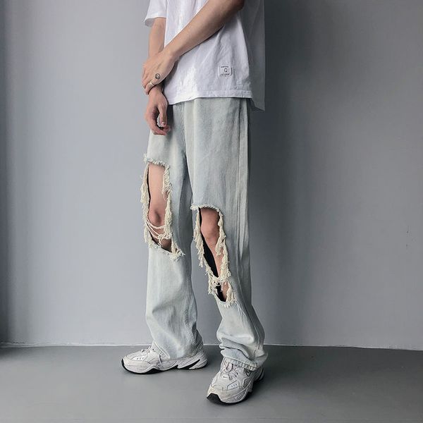 men's jeans 2020 spring and summer new solid color handsome holes loose retro holes jeans young personality fashion trend men's, Blue
men's jeans 2020 spring and summer new solid color handsome holes loose retro holes jeans young personality fashion trend men's, Blue