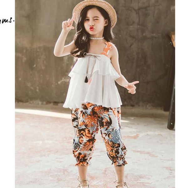 summer clothes for girls solid vest + floral pants 2pcs costumes for girls teenage kids clothes set 6 8 10 12 13 14 year, White
summer clothes for girls solid vest + floral pants 2pcs costumes for girls teenage kids clothes set 6 8 10 12 13 14 year, White