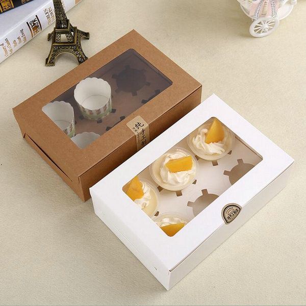50 x 4 cavity clear window creative brown white paper cupcake boxes muffin packaging box tray gift favor 50 x 4 cavity dhl
50 x 4 cavity clear window creative brown white paper cupcake boxes muffin packaging box tray gift favor 50 x 4 cavity dhl