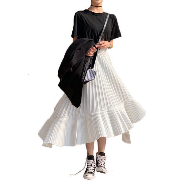 summer new women skirt irregular high waist pleated skirt midi falda mujer moda 2020 hi lo ruffle korean satin long runway saia, Black
summer new women skirt irregular high waist pleated skirt midi falda mujer moda 2020 hi lo ruffle korean satin long runway saia, Black
