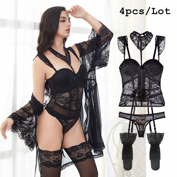 lace thongs underwear set bow shape body vest lingerie set push up breathable bra and panty set, Black;white
lace thongs underwear set bow shape body vest lingerie set push up breathable bra and panty set, Black;white