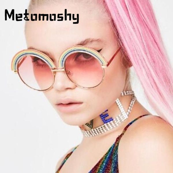 rainbow semi-rimless sunglasses women designer fashion round steampunk sunglasses vintage eyewear uv400 oculos, White;black
rainbow semi-rimless sunglasses women designer fashion round steampunk sunglasses vintage eyewear uv400 oculos, White;black
