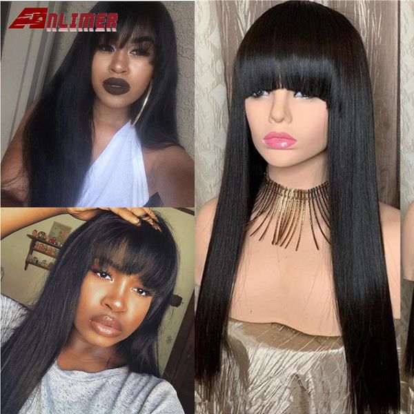 Long Straight Remy Lace Wig Brazilian Glueless Lace Front Human Hair Wigs With Bang Pre Plucked Bleached Knots For Black Women, Medium brown
Long Straight Remy Lace Wig Brazilian Glueless Lace Front Human Hair Wigs With Bang Pre Plucked Bleached Knots For Black Women, Medium brown