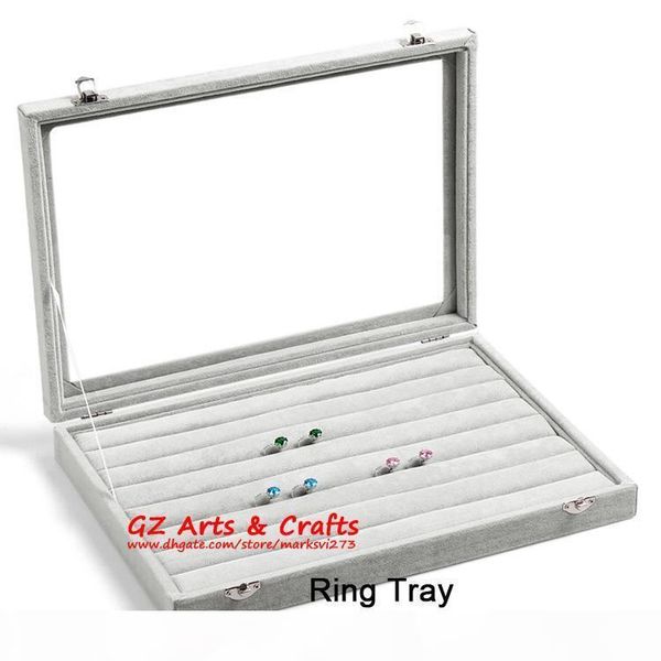 ice gray velvet jewelry tray glass lid jewelry boxes ring tray necklace earrings bracelets loose beads jewelry display stand, Black
ice gray velvet jewelry tray glass lid jewelry boxes ring tray necklace earrings bracelets loose beads jewelry display stand, Black
