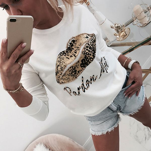 long sleeve women blouse and shirt autumn lips letter printed white ladies blouse for female shirt o neck beading
long sleeve women blouse and shirt autumn lips letter printed white ladies blouse for female shirt o neck beading