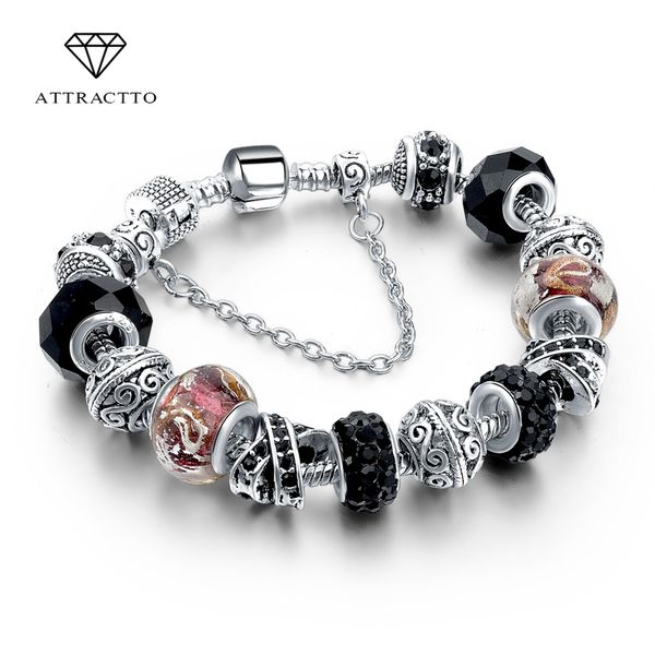 attractto black promotion heart charm bracelets for women crystal bead bracelet jewelry female pulseras mujer bracelet sbr160014, Golden;silver
attractto black promotion heart charm bracelets for women crystal bead bracelet jewelry female pulseras mujer bracelet sbr160014, Golden;silver