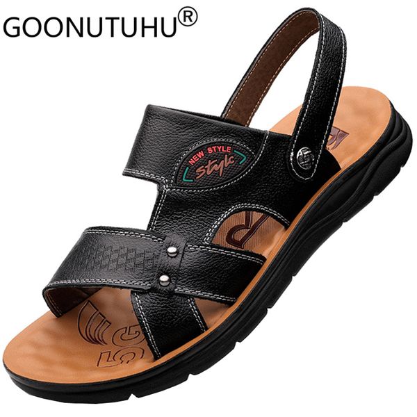 fashion men's sandals casual genuine leather shoes male summer breathable flat beach sandal man slippers outside sandals for men, Black
fashion men's sandals casual genuine leather shoes male summer breathable flat beach sandal man slippers outside sandals for men, Black