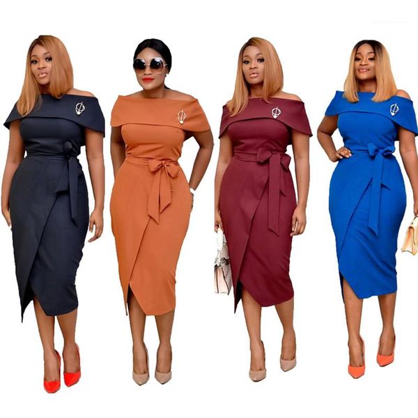 pencil dresses women solid color empire dress summer womens sashes dresses with zipper fashion off shoulder, White;black 
pencil dresses women solid color empire dress summer womens sashes dresses with zipper fashion off shoulder, White;black