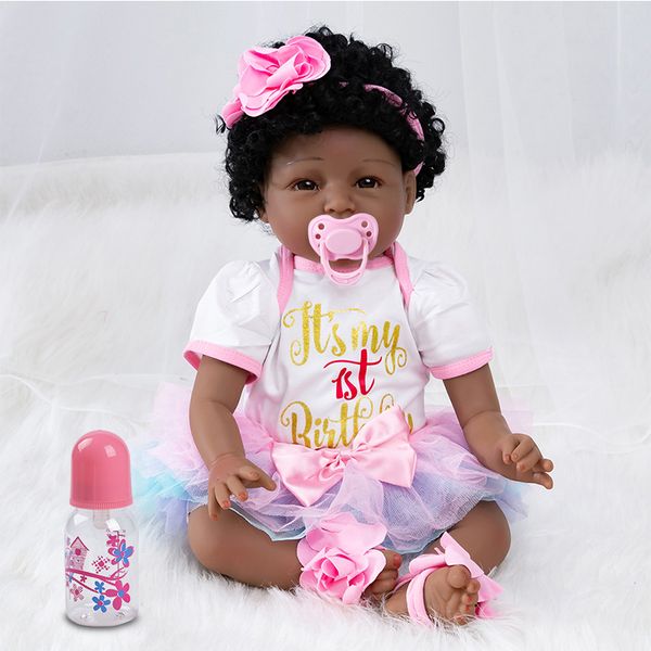 22 inches reborn doll vinyl baby girl doll toddler appease toys children pretend play toys kids birthday gifts soft silicone t200712, White
22 inches reborn doll vinyl baby girl doll toddler appease toys children pretend play toys kids birthday gifts soft silicone t200712, White