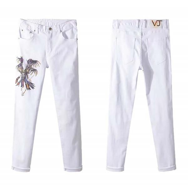 noble clothing designer pants embroidered men's slim denim straight locomotive slim denim trousers men's ripped jeans, Blue
noble clothing designer pants embroidered men's slim denim straight locomotive slim denim trousers men's ripped jeans, Blue