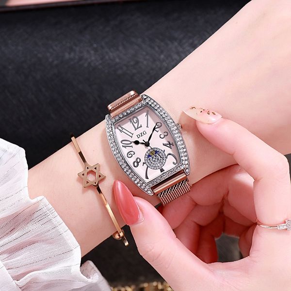 wine barrel new style women's multicolor rhinestone magnet strap lazy watch rhinestone moon cute student watch, Blue
wine barrel new style women's multicolor rhinestone magnet strap lazy watch rhinestone moon cute student watch, Blue