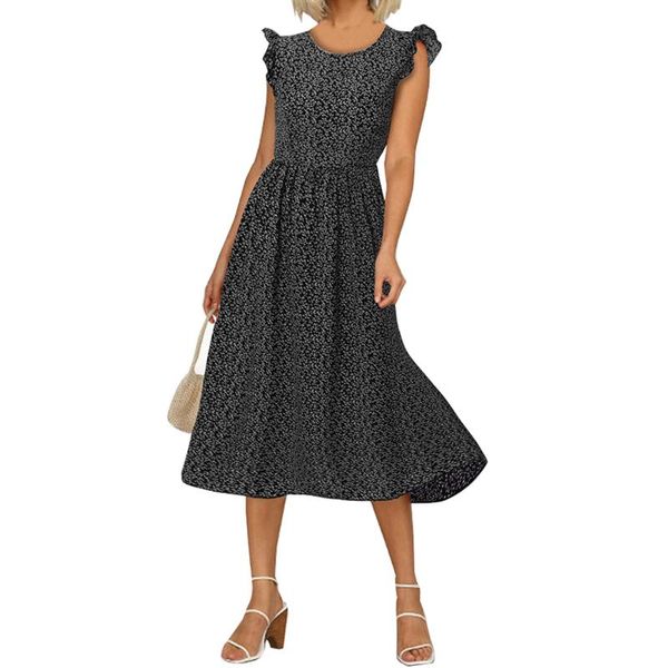 summer women boho dress 2020 o neck ruffle sleeve beach sundress casual floral print long dress vintage party dresses, Black;gray
summer women boho dress 2020 o neck ruffle sleeve beach sundress casual floral print long dress vintage party dresses, Black;gray