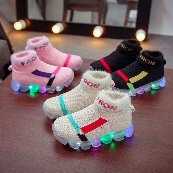 2019 cotton led men's and women's lighting flying socks sports woven sports foot shoes socks shoes, Black
2019 cotton led men's and women's lighting flying socks sports woven sports foot shoes socks shoes, Black