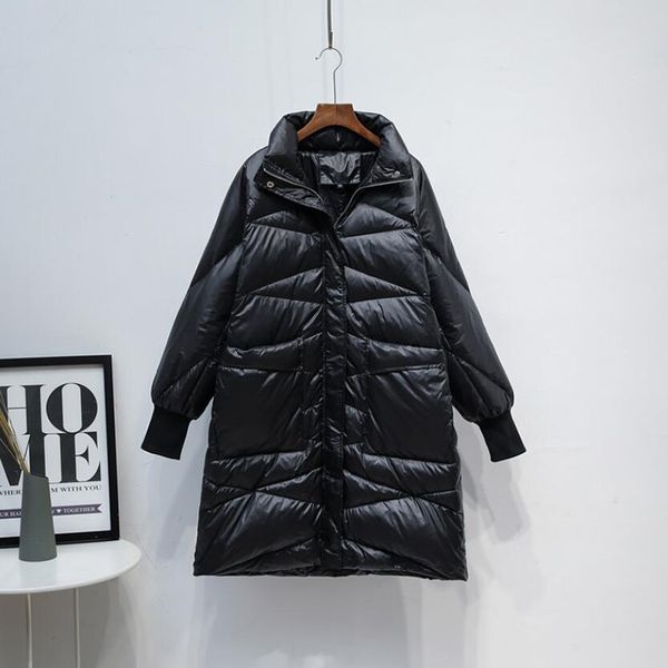 2020 90% white duck thick down coat winter women casual solid loose plus size female long down jacket, Black
2020 90% white duck thick down coat winter women casual solid loose plus size female long down jacket, Black