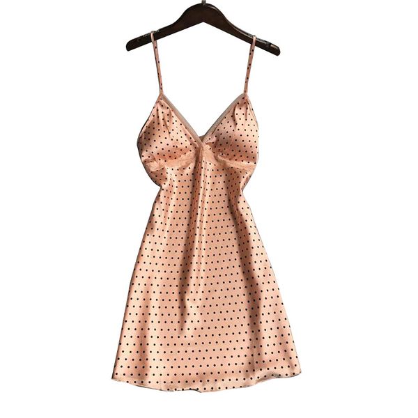 women's sleepwear women nightgown style spring summer dot point orange suspender skirt with bra backless nightdress, Black;red
women's sleepwear women nightgown style spring summer dot point orange suspender skirt with bra backless nightdress, Black;red